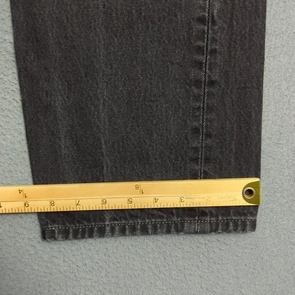 Levi's Jeans Men's 35x32 Fits 32x29 Black 501 Straight Button Fly Classic Fit